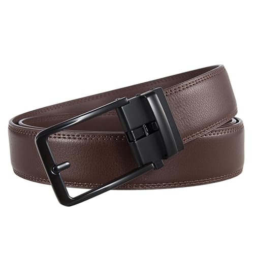 Luxury Adjustable Genuine Leather Belt For Men - 3.5cm Width For Suit & Formal Wear3