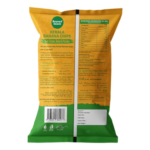 Beyond Snack Nendran Kerala Banana Chips | Sour Cream Onion Parsley | Thin Crunchy Crispy Snack |300g (100g*3packs) - Image 3 thumbnail