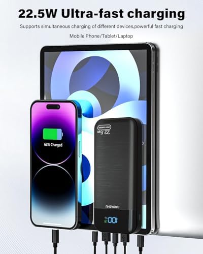 27,000mAh Fast Charging Power Bank with LCD Display & 3 Outputs - Image 6