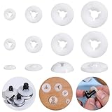 Resin safety eyes：You will receive 200 washers, 4 different sizes (9, 13, 17, 20mm), 50 each, different sizes can fit different eyes. Perfect for your different crochet projects or DIY stuffed animal needs High-quality material: Our washers are made ...