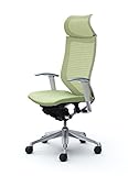 オカムラ オフィスチェア バロン 固定ヘッドレスト 可動肘 座クッション ピスタチオ CP87BW-FEF6