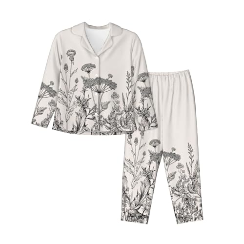 Pyjama herbes florales femme la douceur d'une nuit sereine