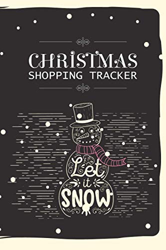 Christmas Shopping Tracker: Cute Snowman Black Design Shopping Tracker For Buying Gifts & Make Shopping List for kids Family and Relatives To Celebrate Cool Christmas image 2
