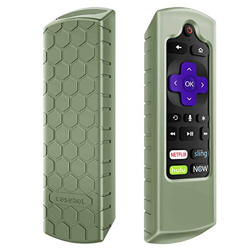 CaseBot Case for Roku Voice Remote RCA1R/RCAL7R Express HD/4K+ Ultra LT Enhanced Voice Express 3930 Premiere+ 3921 Streaming Stick+ Remote Anti Slip Shockproof Silicone Cover Sage Green