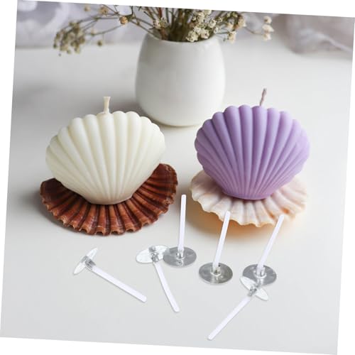 Kit de mechas para velas Tofficu 500 piezas con base miniatura 4