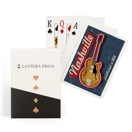 Lantern Press naipes póker vintage guitarra Tennessee