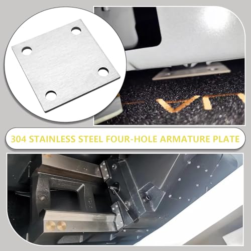 SG Store 2 Stück 304 Edelstahl-Ankerplatte, 120 x 120 x 6 mm, 240 geschliffene Edelstahlplatten, Edelstahlbleche