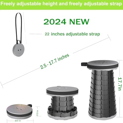 image for ALEVMOOM Upgraded Collapsible Stool for Adults Portable Chair with Cus