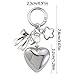 Silver Keychains Heart Bow Flower Keychain Accessories Kawaii Key Chains Women Cute Keychain Charms Floral Bowknot Heart Phone Charm Bag Charms for Handbags Key Chain Key Ring Pendant Purse Charm