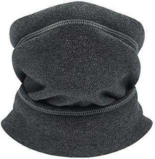 TAGVO Thermal Fleece Neck Warmer, Winter Soft Thick Fleece Lining Scarf Tube Elastic Neck Gaiter Windproof Skiing Ear Neck Warmer Balaclava Hood Mask for Men and Women - Universal Size