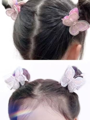 12 Pinzas para cabello de mariposa para niñas miniatura 4