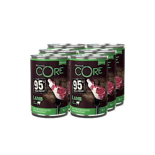 Dehner Best Nature Hundefutter Adult, Geflügel und Ananas mit Reis, im Beutel, 12 x 150 g (1.8 kg) 7 Wellness CORE 95 % Lamb & Pumpkin, Hundefutter nass, getreidefrei, mit hohem Fleischanteil, Lamm & Kürbis, 6 x 400 g