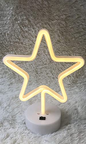 Image of LED Neon Light Sign Moon Star Heart Night Light for Kids' Bedroom Wall Art Romantic Christmas Birthday Gift