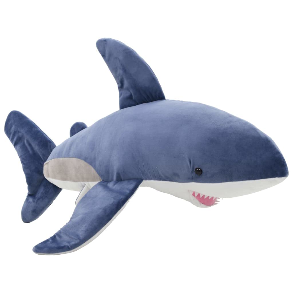 Mangloder Weißer Hai Kuscheltier Plüsch Blau und Weiß mit 150 x 70 cm Größe, Weichem Stofftier für Kinder, Kuscheltier Geschenk, Baby, Einschlafen, Sammeln, Reisebegleiter, Kinderzimmer