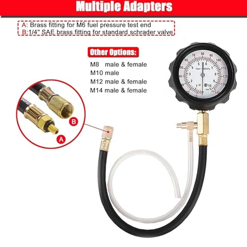 Tester de compresión de motor 0-9.6 bar para inyectores de camión y taller 5