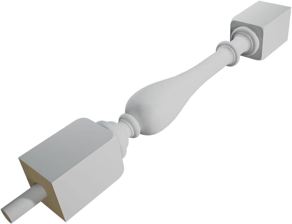 Endurathane 500 Series Calico Baluster: 2 1/2"W x 20"H (4 15/16" On Center Spacing for 4" Sphere Code), Factory Primed Polyurethane