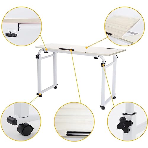 Table de lit mobile et extensible réglable pour lit King et Queen - 6