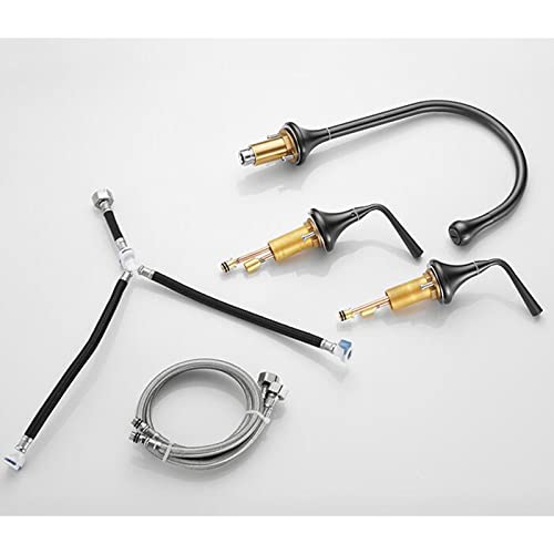 Mitigeur de lavabo en laiton pivotant avec double commande precise chrome - 4