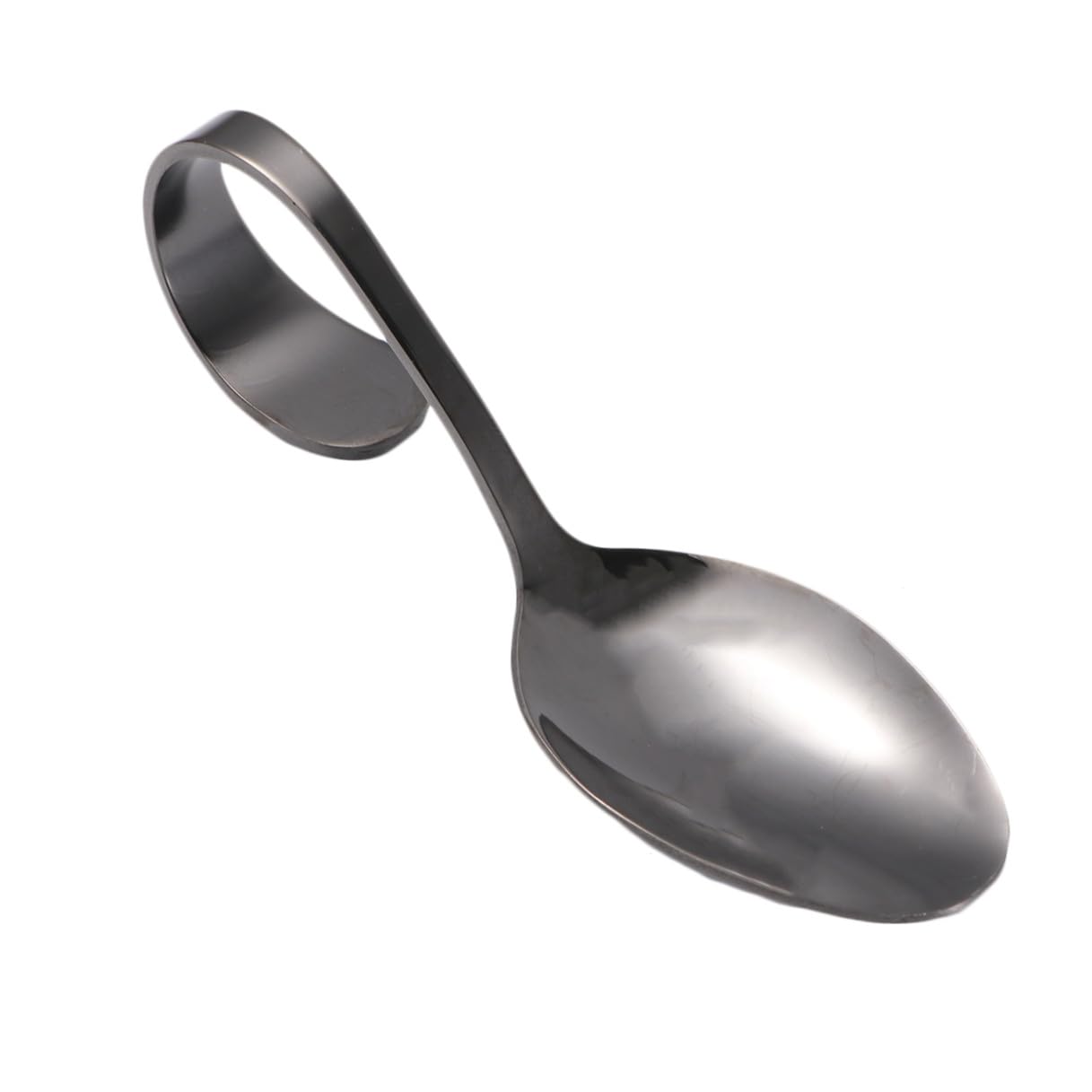 Cuchara de Acero Inoxidable de Mango Curvo para Servir
