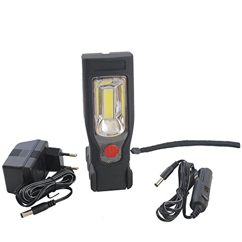 Preisvergleich Produktbild CCLIFE 3W LED Arbeitsleuchte Werkstattlampe COB Taschenlampe Inspektionslampe mit Haken Magnetfuß