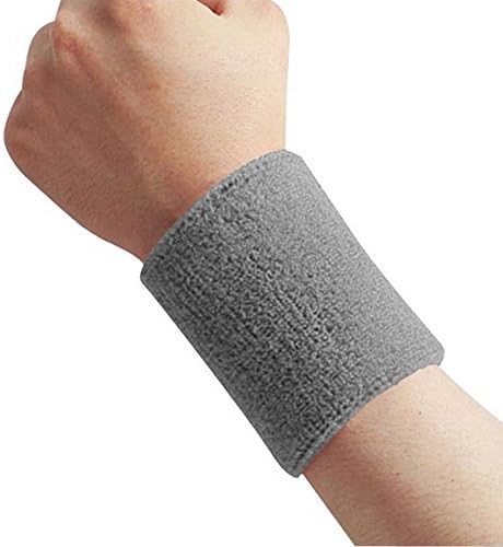 Wholesale Sport Wristband Brace Wrap Bandage Gym Strap Running Sports Safety Wrist Support Padel Pulseira Badminton Wrist Band (grey)