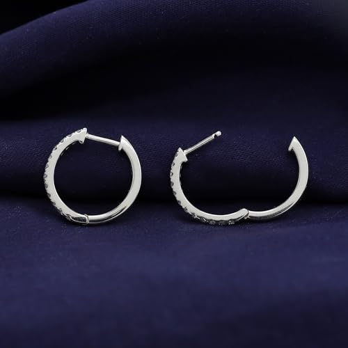 Huggie Hoop Earrings For Women, 0.30 Carat Round Shape Lab Grown Diamond Wedding Bridal Hoop Earrings In 10K Solid Gold Or 925 Sterling Silver Jewelry Gifts For Her (0.30 Cttw)4