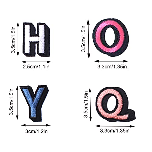 Gygyl 72 Pieces Iron On Letters And Numbers Patches, Colorful Letter Patches Alphabet Embroidered Patch A-Z, Numbers 0-9 Applique For Clothes, Dress, Hat, Socks, Jeans, Diy Accessories-Style1 #TOP3