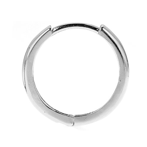 Ritastephens Men's Unisex 14K Gold Small or Regular Single Huggie Hoop Earring2