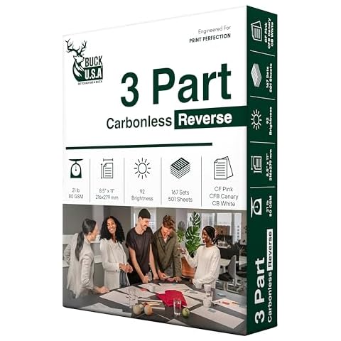Buck Carbonless Copy Paper, 3-Part, 501 Sheets Cover