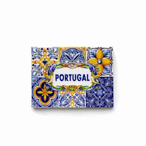 Imán de Refrigerador Azulejo Portugués Vintage 2.2x3 pulg