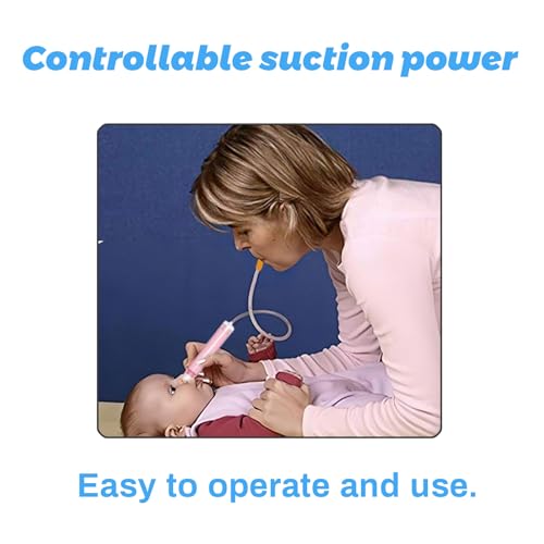 Image of Baby Nasal Aspirator with 24 Filters & Soft Silicone Tip - Sealed Design for Newborns, Infants, Toddlers - BPA-Free, Hand Washable - Safe & Hygiene Nasal Sucker