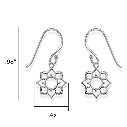 Boma Jewelry Sterling Silver Lotus Dangle Earrings4