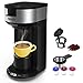 Updated Ground Coffee and Pod Coffee Maker Single Cup with Fast Brew Technology, Small K-cup Coffee Maker, Single Serve Coffee Machine with Auto Shut-off And Self Cleaning