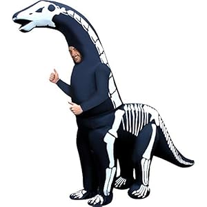 Morph Costumes Disfraz Dinosaurio Adulto Esqueleto Diplodocus Hinchable, Disfraz Halloween Adulto Talla Única
