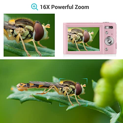 Homesen Câmera Digital Portátil 48Mp 2.7K 2.88 Polegadas Tela Ips Zoom 16X Auto Foco Temporizador 12