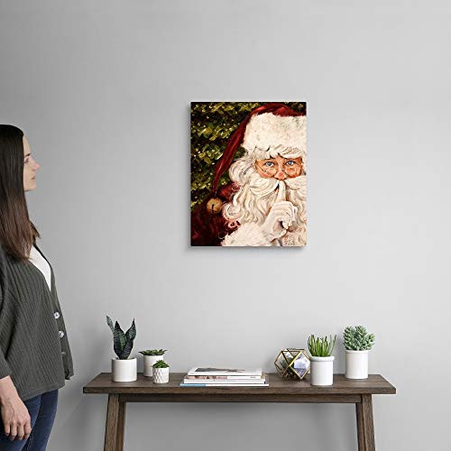 Secret Santa Canvas Wall Art Print, Christmas Artwork #TOP1