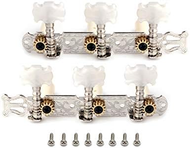 Metallor Guitar Tuning Pegs Machine Heads Tuning Keys Tuners for Classical Guitar Single Hole 3L 3R Chrome. (G311)