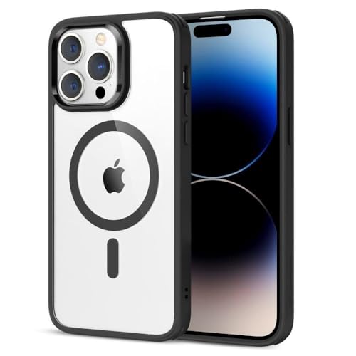 ESR for iPhone 14 Pro Max Case, Compatible with MagSafe, Scratch-Resistant, Thin and Slim, Classic Shockproof Military-Grade Protection, TPU, Magnetic Back Cover, Clear Black