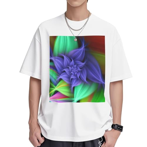 T-shirt col rond imprimé floral pour femme cherchant un haut ample et frais