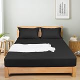 David's Home 100% Viscose from Bamboo Cooling Fitted Sheet, 16" Deep Pocket for Hot Sleeper, Silky S