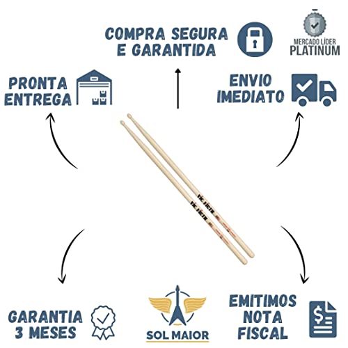 Baqueta American Classic 8D com Ponta de Madeira - 8D