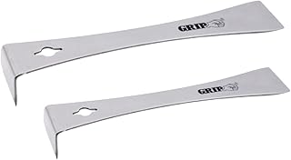 Grip 2 pc Stainless Steel Pry Bar & Scraper Set - 6" and 9" Pry Bar & Scraper - Removes Molding Around Doors, Flooring, Windows - Home, Garage, Barn, Workshop
