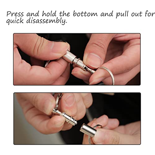 Vasana 2Pcs Quick Release Detachable Keychains Pull Apart Key Rings Dual Split Keyring Separate Chain Lock Holder Convenient Accessory For Men And Women Gift #TOP5