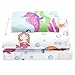 EVERYDAY KIDS Mermaid Twin Size Bed Sheet Set for Kids with Beach Design of Seahorses, Dolphins and Starfish; Girls 3-Piece Twin Size Sheets Set Includes Flat Sheet, Fitted Sheet and Pillowcase
