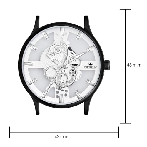 Image of CRESTELLO Silicone Strap Analog Wrist Watch for Men (Black /Blue /Green /Brown /Grey) | 1 Year Warranty* | CR-BK254