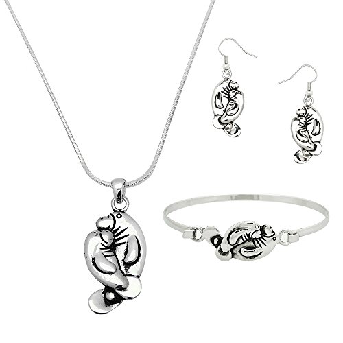 Lola Bella Gifts Manatee Necklace Earrings And Bracelet Set With Gift Box #TOP9