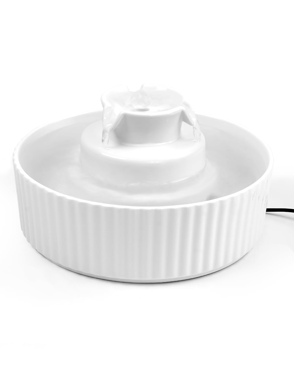 Ceramic Cat Fountain, 2.1 L Drinking Fountain for Cats, Ceramic Drinking Fountain, Bowl for Cats and Dogs
