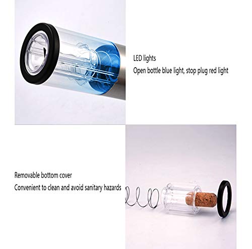 Kit de Abridor de Botellas de Vino, Sacacorchos, Abrebotellas Eléctrico, Abrebotellas de vino, juego para el patio de cocina al aire libre,Carga USB, Plata - imagen 3
