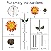 Venniy Sunflower Wind Spinner,Garden Windmills and Spinners for Yard,Metal Flowers for Outside,Metal Kinetic Wind Sculptures, 12.8 * 57 Inches