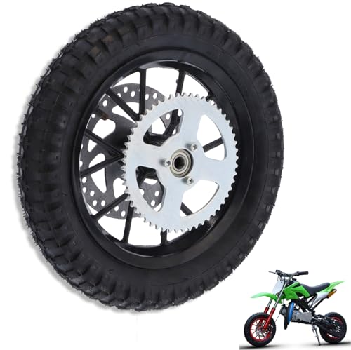 12,5x2,75 po Pneu de Roue Arrière, Antirouille Résistant à Corrosion Jante Métal Antidérapant Pneu Arrière Sans Chambre à Air pour Mini moto Tout TerrainCoolster 49 cc 2 tempsQG-50
